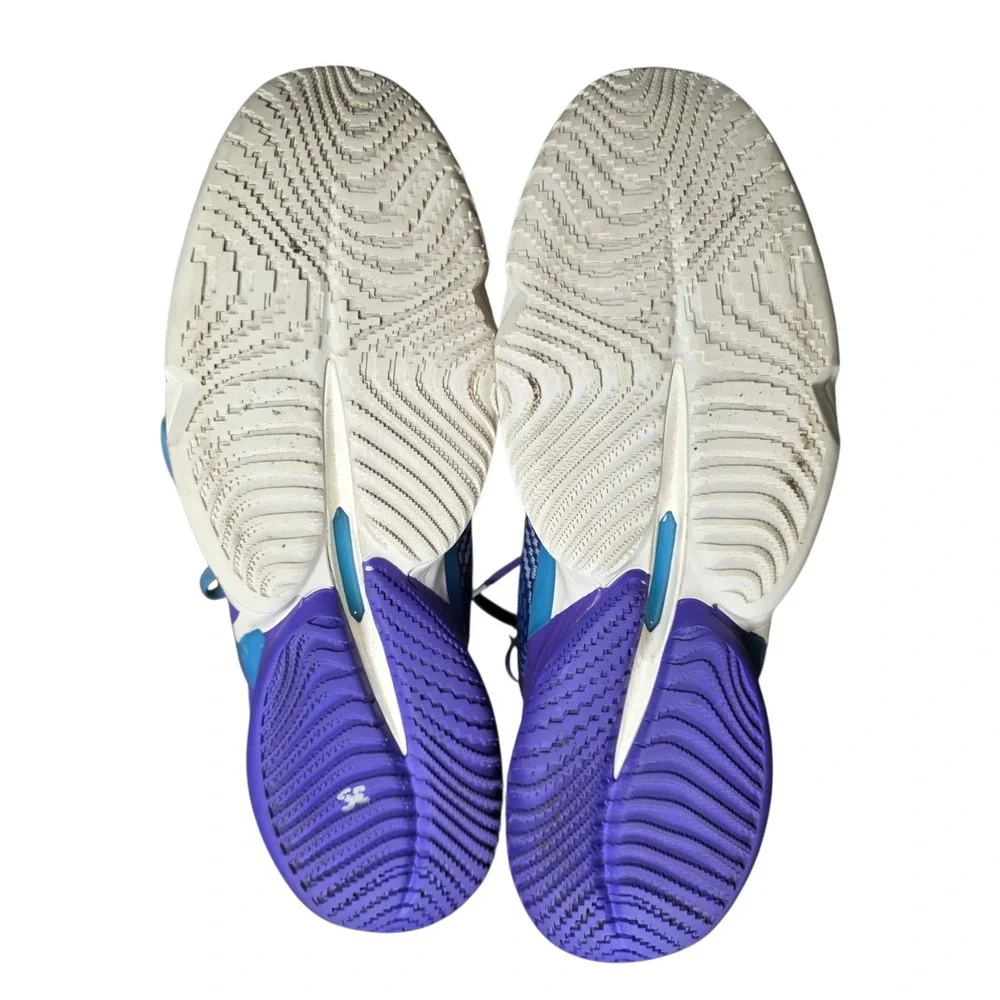 Adidas DON Issue 4 Basketball Shoes Purple Blue Throwback Utah Jazz Mens 14